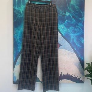 Express x Negin Mirsalehi Wide Leg Plaid Trousers Size 6